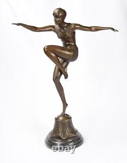 Bronze Sculpture: A Dancer with Brio Art Deco Bronze Sculpture