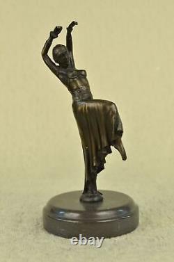 Bronze Sculpture Art Deco 10 Grand Dancer Signed Chiparus Statue Decor