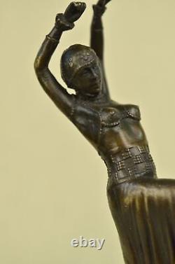 Bronze Sculpture Art Deco 10 Grand Dancer Signed Chiparus Statue Decor