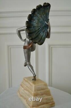 Bronze Sculpture Art Deco Dancer Desire Grisard To The Range