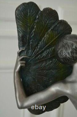 Bronze Sculpture Art Deco Dancer Desire Grisard To The Range