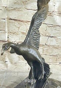 Bronze Sculpture Art Deco Ducks Domestic Cabin Decor Animal Fonte Lost Cire