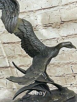 Bronze Sculpture Art Deco Ducks Domestic Cabin Decor Animal Fonte Lost Cire