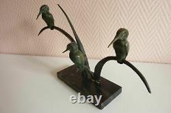 Bronze Sculpture Art Deco Group Kingfishers. Ref 179/4