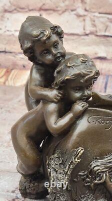 Bronze Sculpture Art Deco New Planter Vase Cast Iron Interior / Exterior