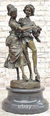 Bronze Sculpture Art Deco New Romantic Love Romance Figurine Duo