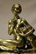 Bronze Sculpture Art Deco Nude Dog Rich Louis (1877-1949) 33 × 15 × 59 Cm