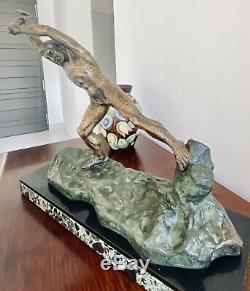 Bronze Sculpture Art Deco Signed Gantcheff