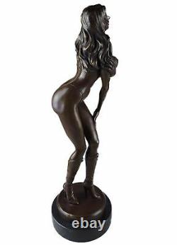Bronze Sculpture Erotic Statue Naked Woman Girl Erotic Art Antique Style H