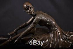 Bronze Sculpture Figurine Dancer Ballerina Woman Tanara Art Deco