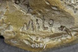 Bronze Sculpture Figurine Woman Bust Patina Art Nouveau Victorian Statue Work