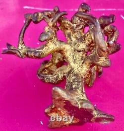 Bronze Sculpture Lost Wax Baobab with Birds African Art Dogon Burkina