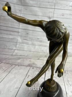 Bronze Sculpture Made by The Juggler Art Opened by Claire Colinet Sale