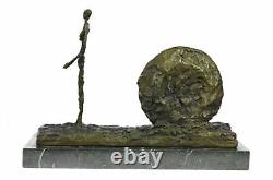 Bronze Sculpture Main Made Abstract Statue GIA Chiparus Solid Art Deco