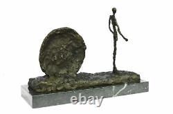 Bronze Sculpture Main Made Abstract Statue GIA Chiparus Solid Art Deco