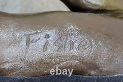 Bronze Sculpture Male Meditation Yoga Statue Collectible Figurine Open Nr