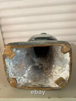 Bronze Sculpture Mandarin Man Signed MM Green Patina Contemporary Art