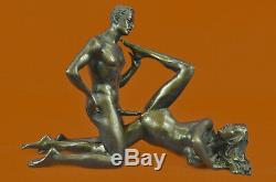 Bronze Sculpture Nude Man And Women Sexual Art With Sculpture Statue Figurine