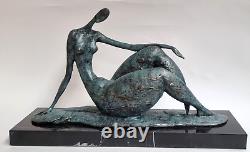 Bronze Sculpture Nude Woman Modern Solid Art 7.5 KG