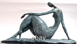 Bronze Sculpture Nude Woman Modern Solid Art 7.5 KG