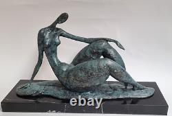 Bronze Sculpture Nude Woman Modern Solid Art 7.5 KG