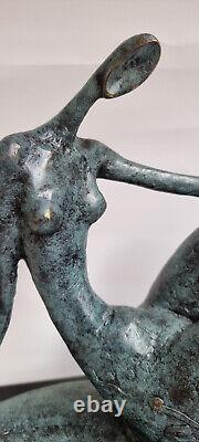 Bronze Sculpture Nude Woman Modern Solid Art 7.5 KG