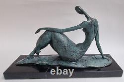 Bronze Sculpture Nude Woman Modern Solid Art 7.5 KG