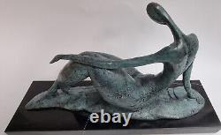 Bronze Sculpture Nude Woman Modern Solid Art 7.5 KG