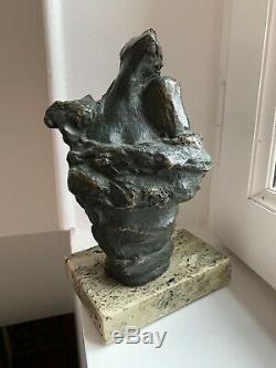 Bronze Sculpture On Marble Female Contemporary Art Modern Art