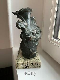 Bronze Sculpture On Marble Female Contemporary Art Modern Art