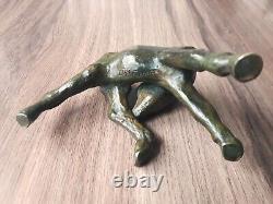 Bronze Sculpture Signed Animal Subject Kid Art Deco