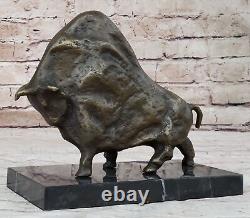 Bronze Sculpture Statue Bull Pablo Picasso El Toro Signed Abstract Modern Art