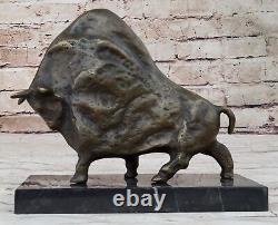 Bronze Sculpture Statue Bull Pablo Picasso El Toro Signed Abstract Modern Art