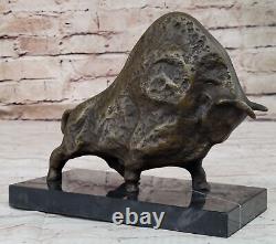 Bronze Sculpture Statue Bull Pablo Picasso El Toro Signed Abstract Modern Art