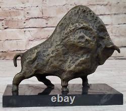 Bronze Sculpture Statue Bull Pablo Picasso El Toro Signed Abstract Modern Art