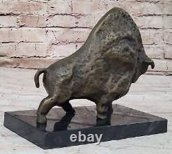 Bronze Sculpture Statue Bull Pablo Picasso El Toro Signed Abstract Modern Art