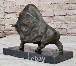 Bronze Sculpture Statue Bull Pablo Picasso El Toro Signed Abstract Modern Art