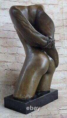 Bronze Sculpture Statue Classic Abstract Modern Art Female Nu Torse Figurine