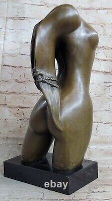 Bronze Sculpture Statue Classic Abstract Modern Art Female Nu Torse Figurine
