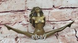 Bronze Sculpture Statue Nude Hotcast Woman Signed Erotic Art Deco New