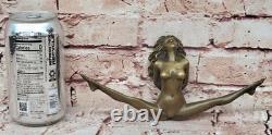 Bronze Sculpture Statue Nude Hotcast Woman Signed Erotic Art Deco New