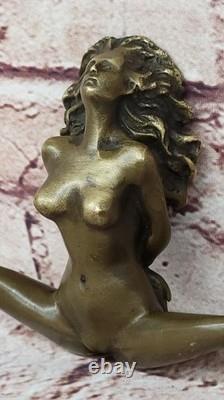Bronze Sculpture Statue Nude Hotcast Woman Signed Erotic Art Deco New