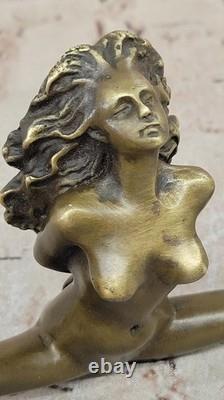 Bronze Sculpture Statue Nude Hotcast Woman Signed Erotic Art Deco New
