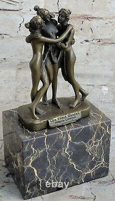 Bronze Sculpture Statue Sale Fonte Trois Graces By Canova Serre-book Art Deco