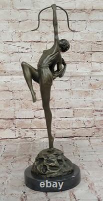 Bronze Sculpture Statue Signed by Diana the Huntress Mythical Art Nude Gift