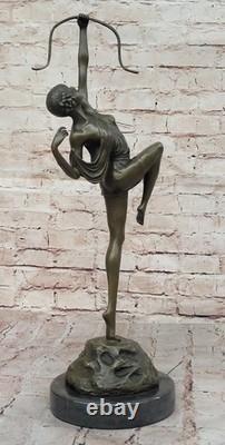 Bronze Sculpture Statue Signed by Diana the Huntress Mythical Art Nude Gift