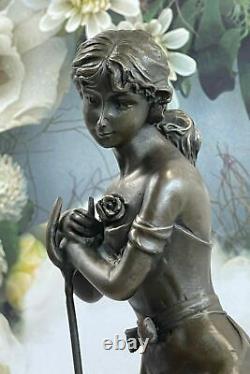 Bronze Sculpture Statue Superb Art New Wind Maiden Figure Bd Sale