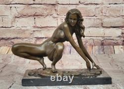 Bronze Sculpture Surrealist Abstract Modern Art Dancing Girl Figurine Gift