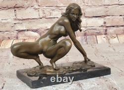 Bronze Sculpture Surrealist Abstract Modern Art Dancing Girl Figurine Gift