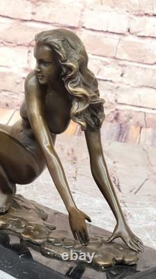 Bronze Sculpture Surrealist Abstract Modern Art Dancing Girl Figurine Gift